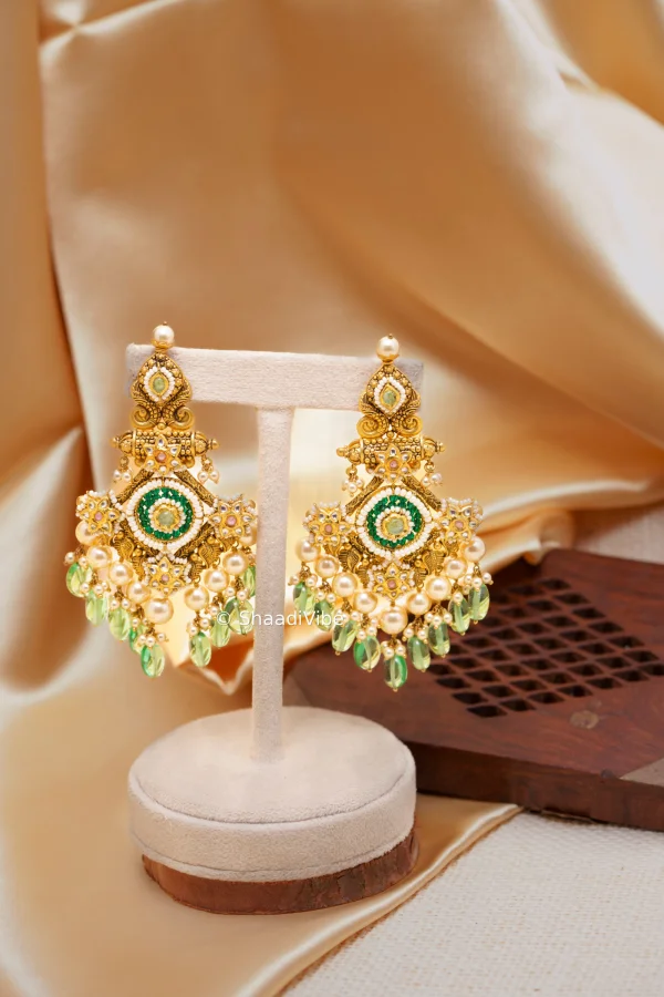 Heavy traditional earrings for indian bride