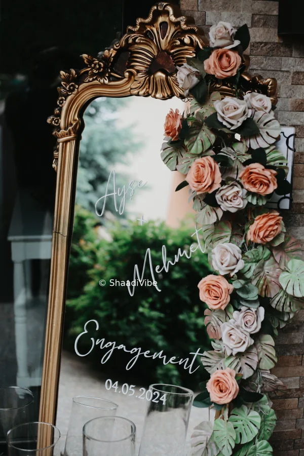Mirror signage for wedding